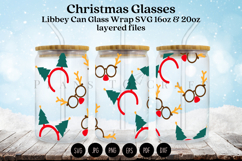 Christmas themed Libbey glass can wrap design featuring holiday and winter style artwork available as digital files ready to download for crafting and decor projects
