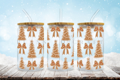 Christmas themed Libbey glass can wrap design featuring holiday and winter style artwork available as digital files ready to download for crafting and decor projects