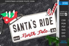 Christmas Plate Laser Cut| North Pole Sign SVG|Xmas Express Product Image 1