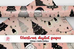 Christmas digital paper bundle png, Christmas Illustrations, Seamless Digital Papers PNG