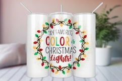 Christmas Tumbler Wrap, Lights Sublimation PNG design Product Image 1