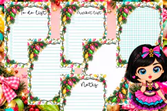 Christmas Lights and Greenery A6 Notepad PNG PDF Product Image 4