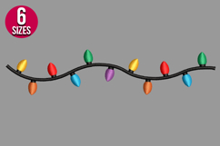 Christmas Lights Machine Embroidery Design - 6 sizes Product Image 2