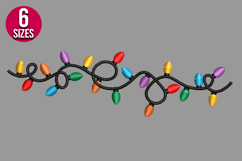 Christmas Lights Machine Embroidery Design - 6 sizes Product Image 2