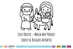 Holiday nativity graphics perfect for kids activities and crafting