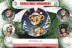 Christmas Ornaments Cartoon Christmas Lion Product Image 1