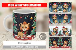 Mug Wrap Design Cartoon Christmas Lion Product Image 1