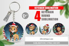 Keychain Cartoon Christmas Lion Product Image 1