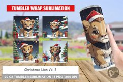 Tumbler Wrap Cartoon Christmas Lion Product Image 1