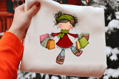 Christmas Little Girl Clipart Sublimation Product Image 2