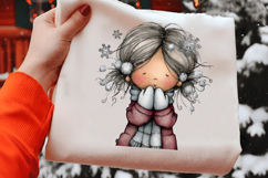 Christmas Little Girl Clipart Sublimation Product Image 2