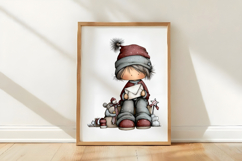 Christmas Little Girl Clipart Sublimation Product Image 3