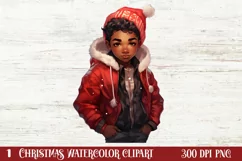 Christmas Little Girl Clipart Sublimation, Christmas PNG Product Image 1