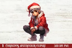 Christmas Little Girl Clipart Sublimation, Christmas PNG Product Image 1