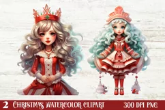 Christmas Little Girl Clipart Sublimation, Christmas PNG Product Image 1