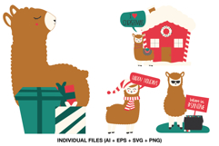 Festive holiday clipart for Christmas card design