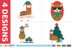 Christmas llama decorations for holiday celebrations