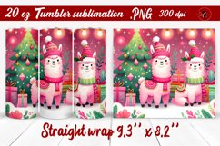 Christmas Llama | Tumbler wrap sublimation Product Image 1