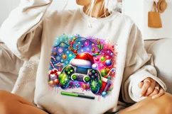 Gamer Christmas PNG, Game Controller PNG, Christmas PNG Product Image 3