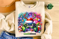 Gamer Christmas PNG, Game Controller PNG, Christmas PNG Product Image 1
