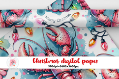 Christmas digital paper bundle png, Christmas Illustrations, Seamless Digital Papers PNG
