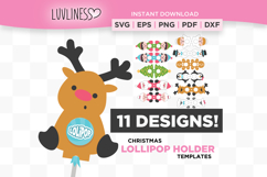 Christmas Lollipop Holder, Candy Holder Templates SVG Product Image 1