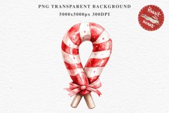 Christmas Lollipop Sugar Candy Cane Sweets Clipart PNG Transparent Print invitation t-shirt designs sublimation designs tumbler kids printable digital 