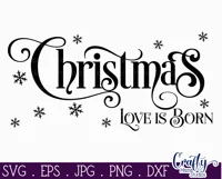 Christmas Love Is Born Christian Farmhouse Sign Svg Product Image 2