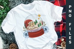 Santa Claus in a Glass Ball, Beautiful Christmas Sublimation Product Image 1