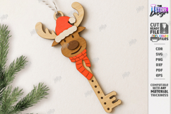 Christmas Key Ornament Laser Cut Bundle| Santa Magic Key SVG Product Image 7
