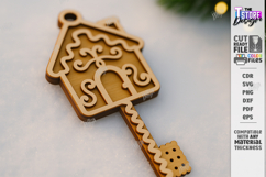 Christmas Key Ornament Laser Cut Bundle| Santa Magic Key SVG Product Image 2