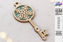 Christmas Key Ornament Laser Cut Bundle| Santa Magic Key SVG Product Image 3