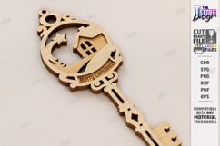 Christmas Key Ornament Laser Cut Bundle| Santa Magic Key SVG Product Image 4