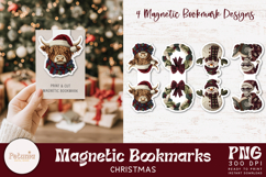 Latch Hook Yarn Png designs being used as Christmas Magnetic Bookmark prints