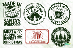 Christmas Mail Stamps SVG PNG Bundle Product Image 8