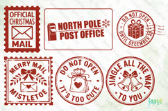 Christmas Mail Stamps SVG PNG Bundle Product Image 6