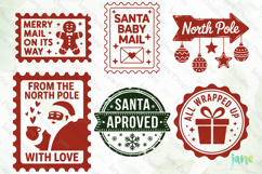 Christmas Mail Stamps SVG PNG Bundle Product Image 2