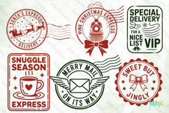 Christmas Mail Stamps SVG PNG Bundle Product Image 5