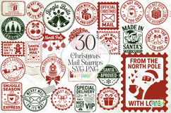 Christmas Mail Stamps SVG PNG Bundle Product Image 1