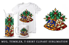 Christmas tumbler, mug wrap, clipart sublimation design Product Image 1