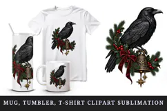 Christmas tumbler, mug wrap, clipart sublimation design Product Image 1