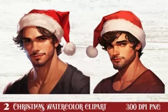 Christmas Male Clipart Men Sublimation, Christmas PNG Product Image 1