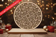 Christmas Mandala Ornament SVG Product Image 1