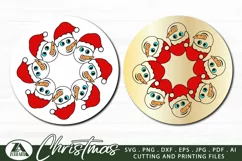 Christmas Ornament SVG Christmas Mandala SVG Snowman SVG PNG Product Image 3
