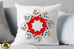 Christmas Ornament SVG Christmas Mandala SVG Snowman SVG PNG Product Image 2