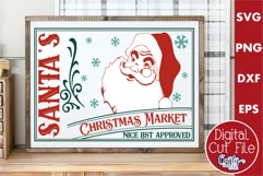 Christmas Market Sign, Vintage Christmas Farmhouse Svg Product Image 1