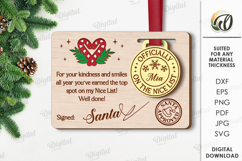 Christmas Medals with Greeting Cards Bundle Laser Cut Product Image 7