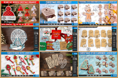 377 Christmas Mega Bundle Laser Cut|Xmas Decoration|Holidays Product Image 5