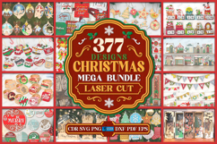 377 Christmas Mega Bundle Laser Cut|Xmas Decoration|Holidays Product Image 1