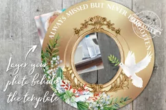 Memorial Christmas ornament, photo christmas template Product Image 2
